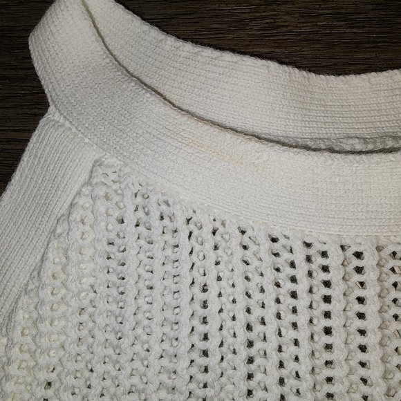 Quince Women's 100% Organic Cotton Crochet Cover-Up Mini Dress NWT White Small - Picture 4 of 8
